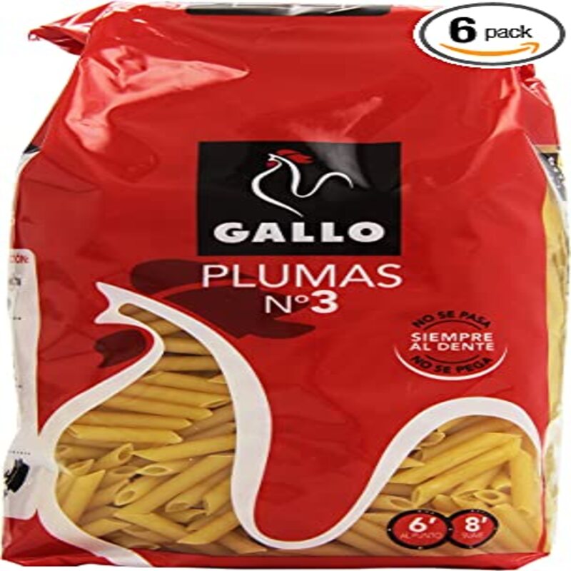 Pastas Gallo 500grs(Plumas)